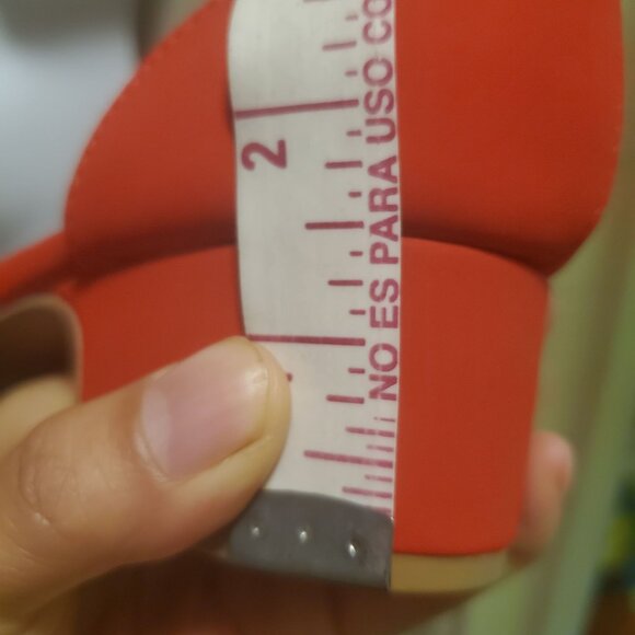 Qupid womens block heels size 7 red color Strappy buckle - Picture 4 of 10